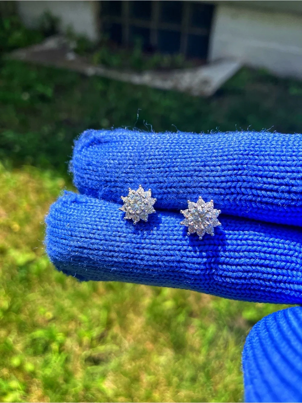 Brand New 925 Sterling Silver Moissanite Earrings